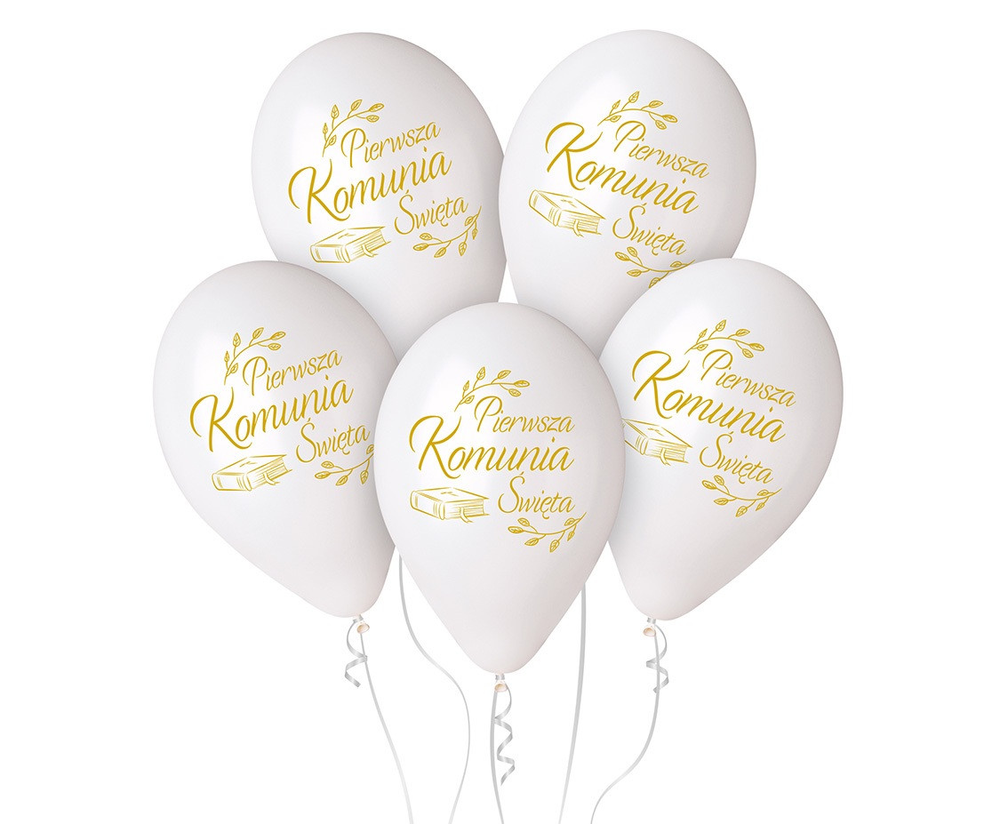 Balony Premium Hel Pierwsza Komunia Św. (biblia) 13"/ 5szt. GoDan